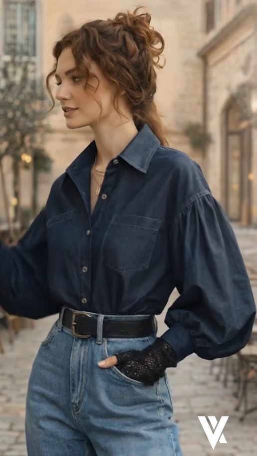 Puff-Sleeve blouse